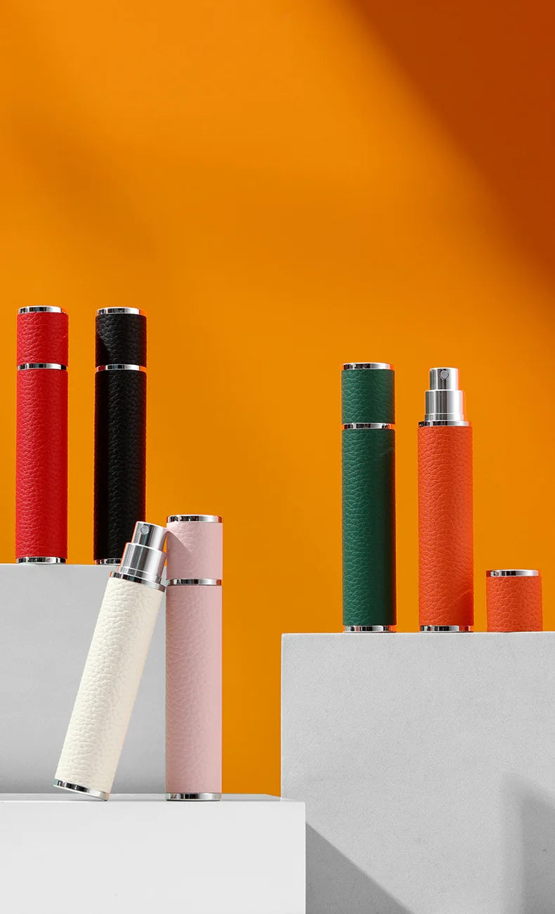 10ML Portable Leather Perfume Bottle – Refillable Compact Atomizer | Travel Spray Bottle Multipurpose