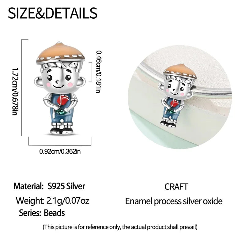 New Original 925 Sterling Silver Animal Charms | Cute Capybara, Elephant & Cat Beads for Bracelets DIY Jewelry