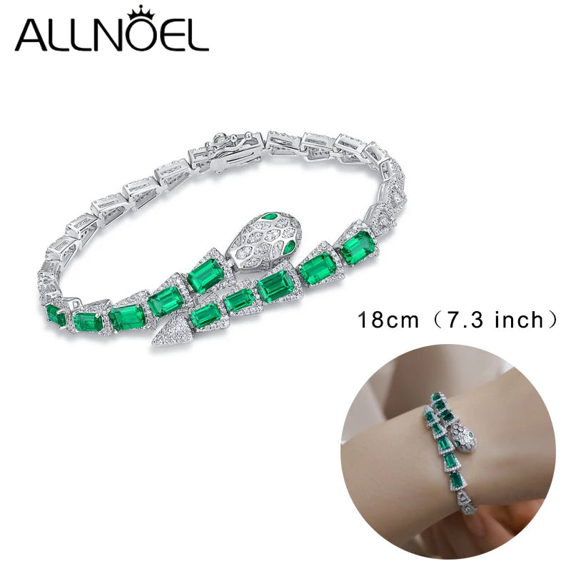 ALLNOEL 925 Sterling Silver Animal Hip Hop Bracelet | Women’s Shining Cubic Zirconia Fashion Jewelry Gift