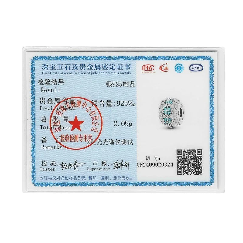 925 Sterling Silver Luminous Butterfly Star Moon Charm Bead | Round Clasp Bead for 3mm DIY Bracelet Jewelry Gift