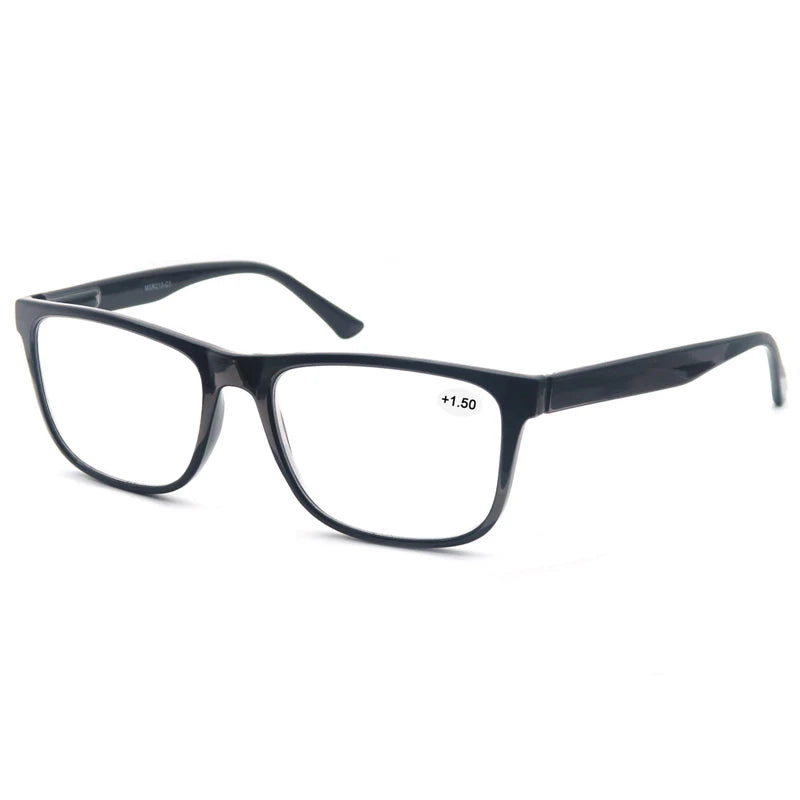 MODFANS Oversize Reading Glasses for Men – Rectangle Classic Frame Readers with Spring Hinge | Lightweight Eyewear MSR213