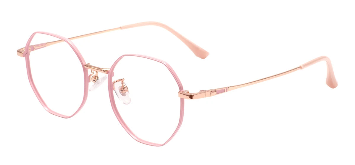 Geometric Colorful Round Glasses – Unisex Metal Full Rim Stylish Eyewear for Prescription Lenses