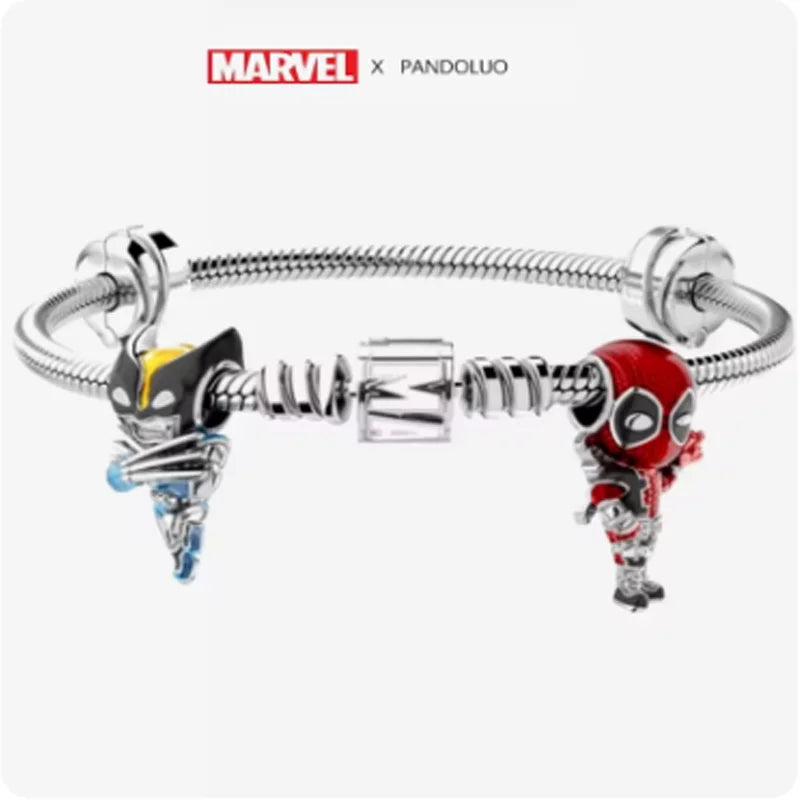 Deadpool & Wolverine 2024 💀🦸‍♂️ 925 Silver Marvel Charms | Pandora Fit