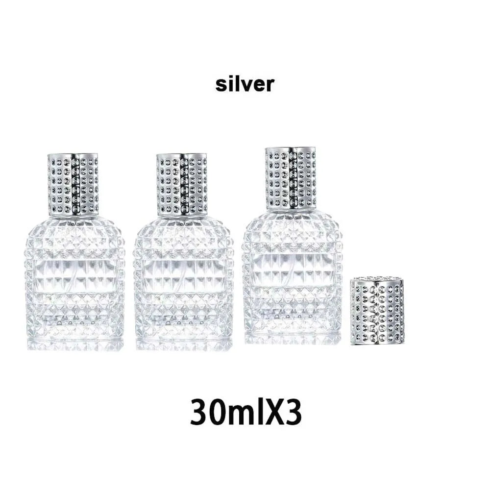 30ML/50ML Travel Perfume Atomizer – 1PCS/3PCS Pineapple-Shaped Refillable Spray Bottle | Portable Transparent Unisex Dispenser