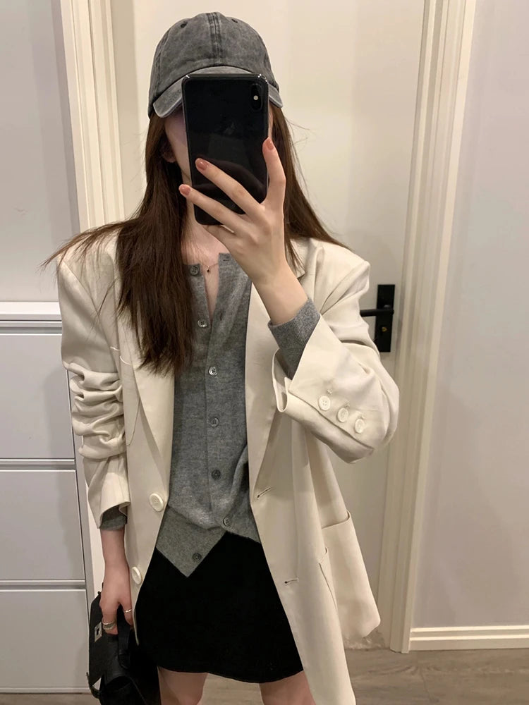 Elegant Knitted Open Cardigan for Women | Slim Fit V-Neck Korean Style Sweater 2025