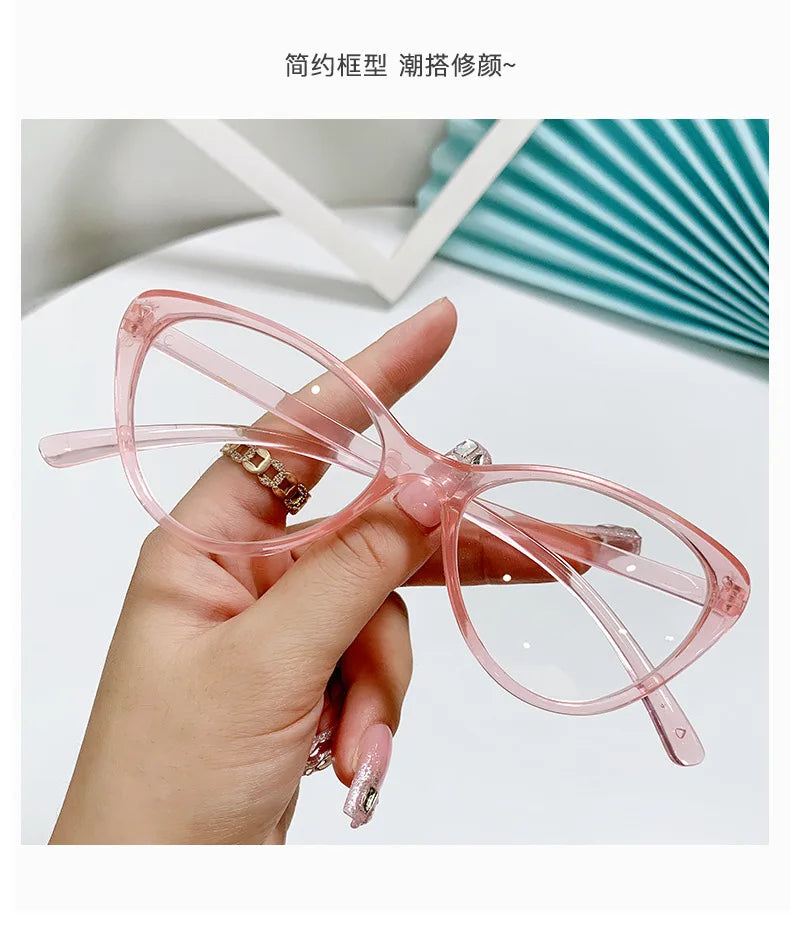 New Fashion Unisex Cat Eye Glasses – Plain Frame Eyewear for Women & Men | Party Decorative Spectacles