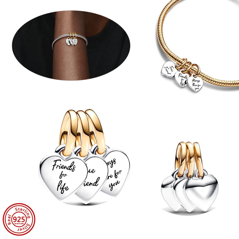 New 925 Sterling Silver Black & White Zircon Bee Butterfly Charms | Fit Original Bracelet Pendant DIY Women Jewelry Gift