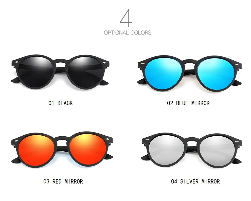 Fashion Round Polarized Sunglasses – Women Men Classic Vintage Driving & Travel Sun Glasses UV400 Designer Eyewear