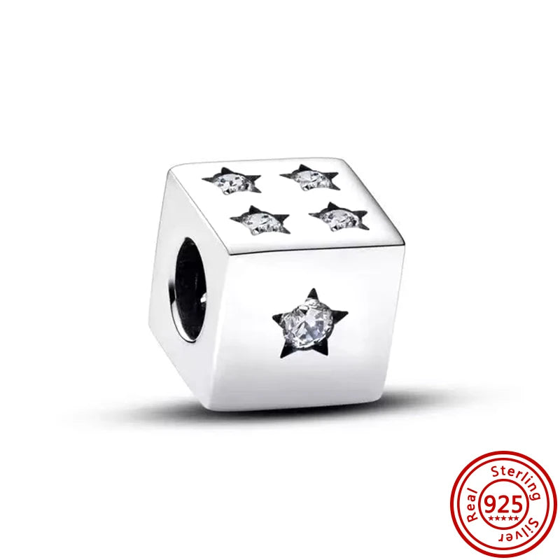 New 925 Sterling Silver Forever Always Love Murano Glass Beads | Sparkling Lucky Charms for Original Pantaro Bracelets DIY Jewelry