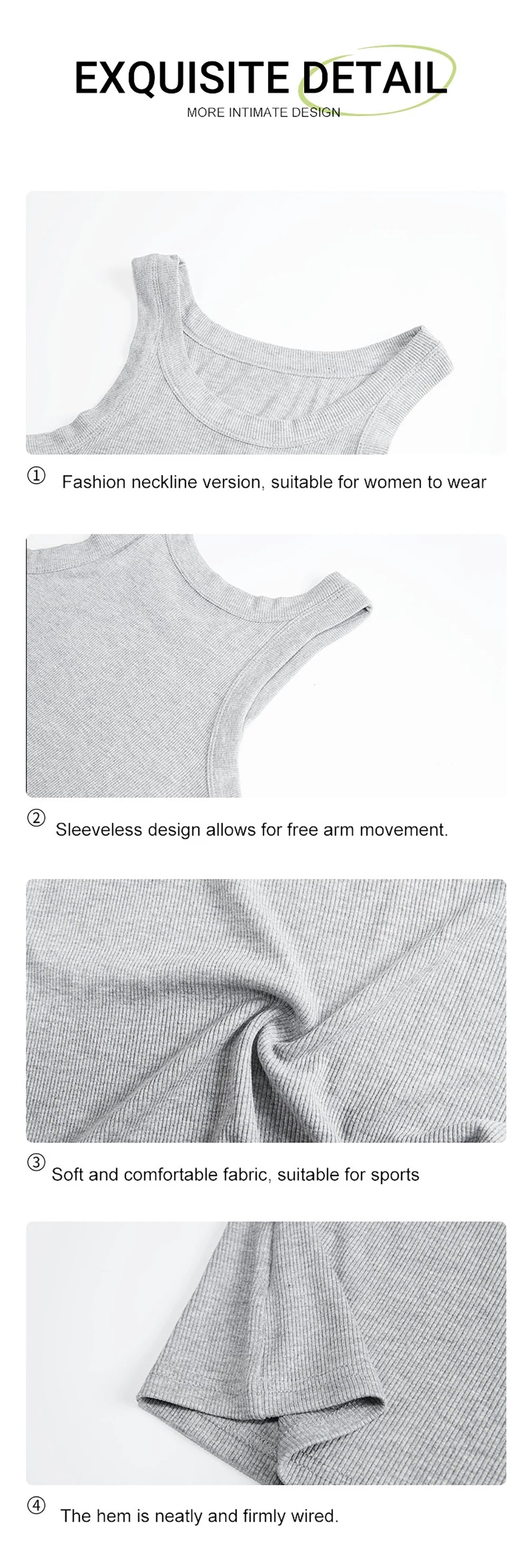 Women’s Summer Tight Tank Top | Breathable Sleeveless Camisole | Comfy Beauty Back Underwear