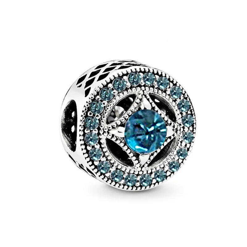 925 Sterling Silver Angel Wings Multi-Color Charm | Fits Original Pandora Bracelet | DIY Ladies Jewelry Accessories