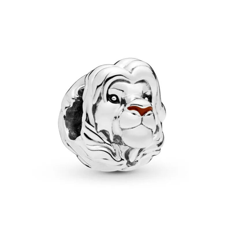 Miniso Disney 925 Silver Tiger & Lion Winnie The Pooh Charm Bead | Fit Original Bracelets & Necklaces DIY Women’s Jewelry