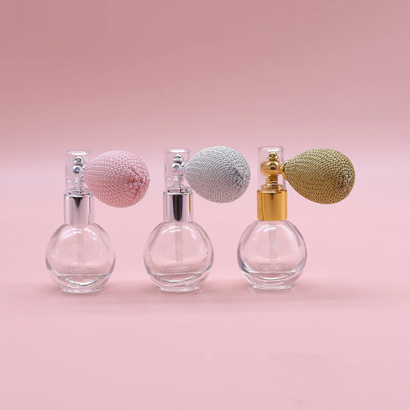15ml Balloon AirBag Perfume Bottle – Luxury Round Refillable Transparent Glass Spray Atomizer | Portable Empty Fragrance Container