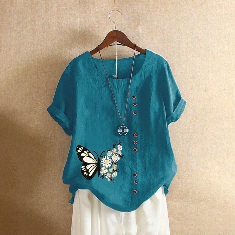 Women Cotton Linen Streetwear Summer Y2K Tops – Vintage Casual Elegant T-Shirt Loose Fashion Tee 👕✨