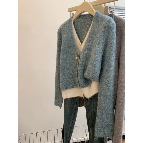 🍂 Cozy Knitted Long Sleeve Sweater 👚 Women's Fashion Layering Top 🌸 Korean Style Early Autumn Wear
