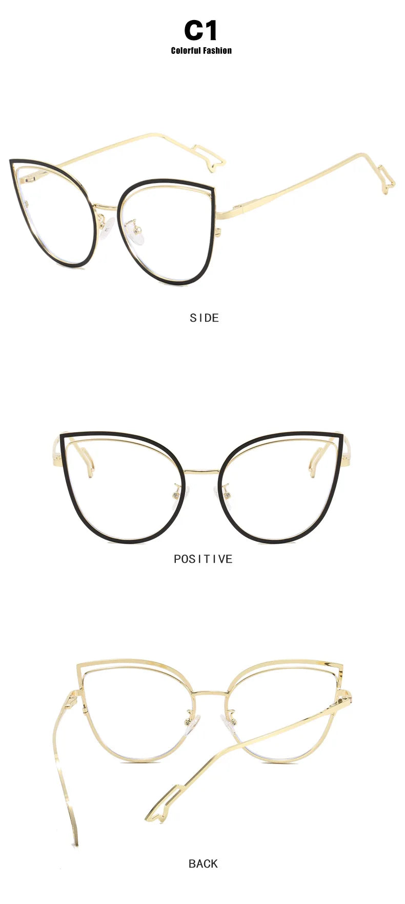 TANOXI Anti Blue Ray Reading Glasses for Women – Ins Metal Business Sunglasses for Men | Cat Eye Goggle UV400 Oculos Sol