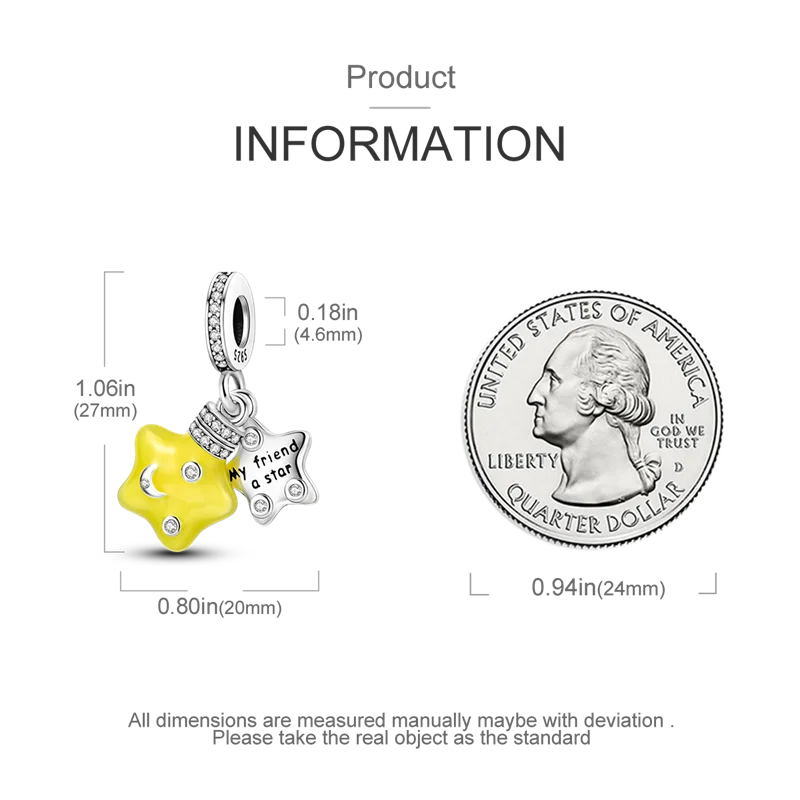 925 Sterling Silver Golden Zircon Saturn Flower Butterfly Charm Bead Fit 3MM Original Bracelet Women DIY Jewelry