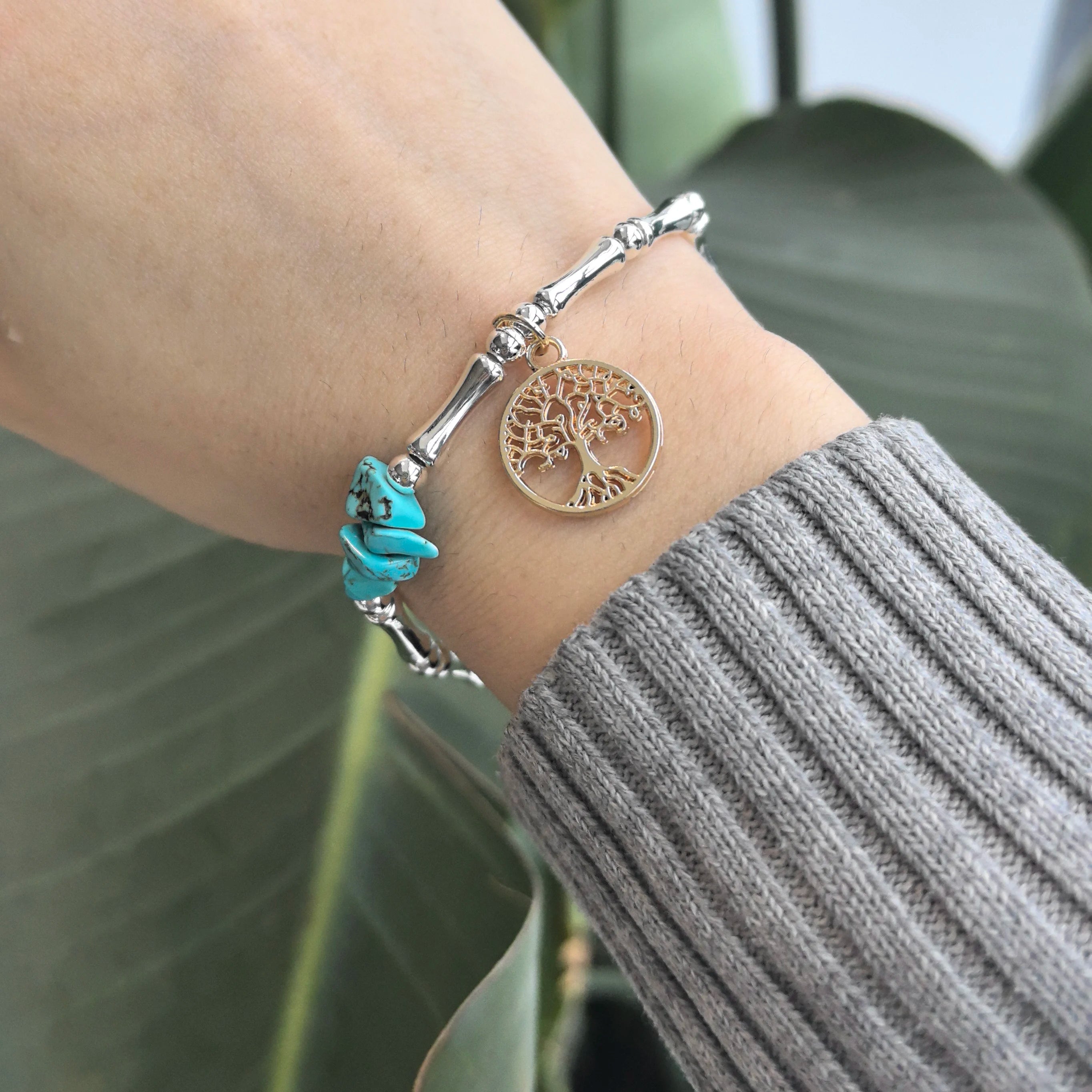 925 Sterling Silver Green Leaf Bracelet | Elegant Nature-Inspired Bangle for Women Girls Fashion Jewelry Gift