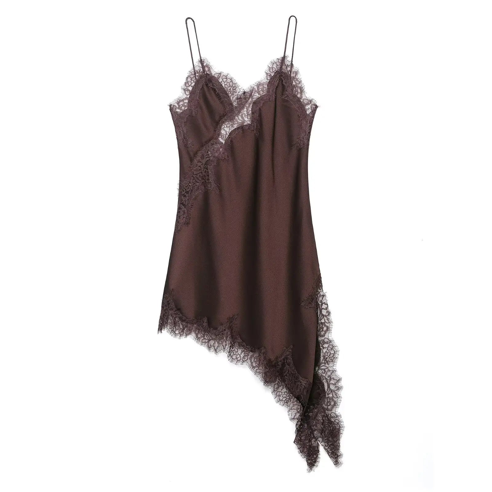 UNIZERA Women’s Lace Asymmetrical Dress – Sexy Suspender Summer 2025 | Fashionable Temperament Dress