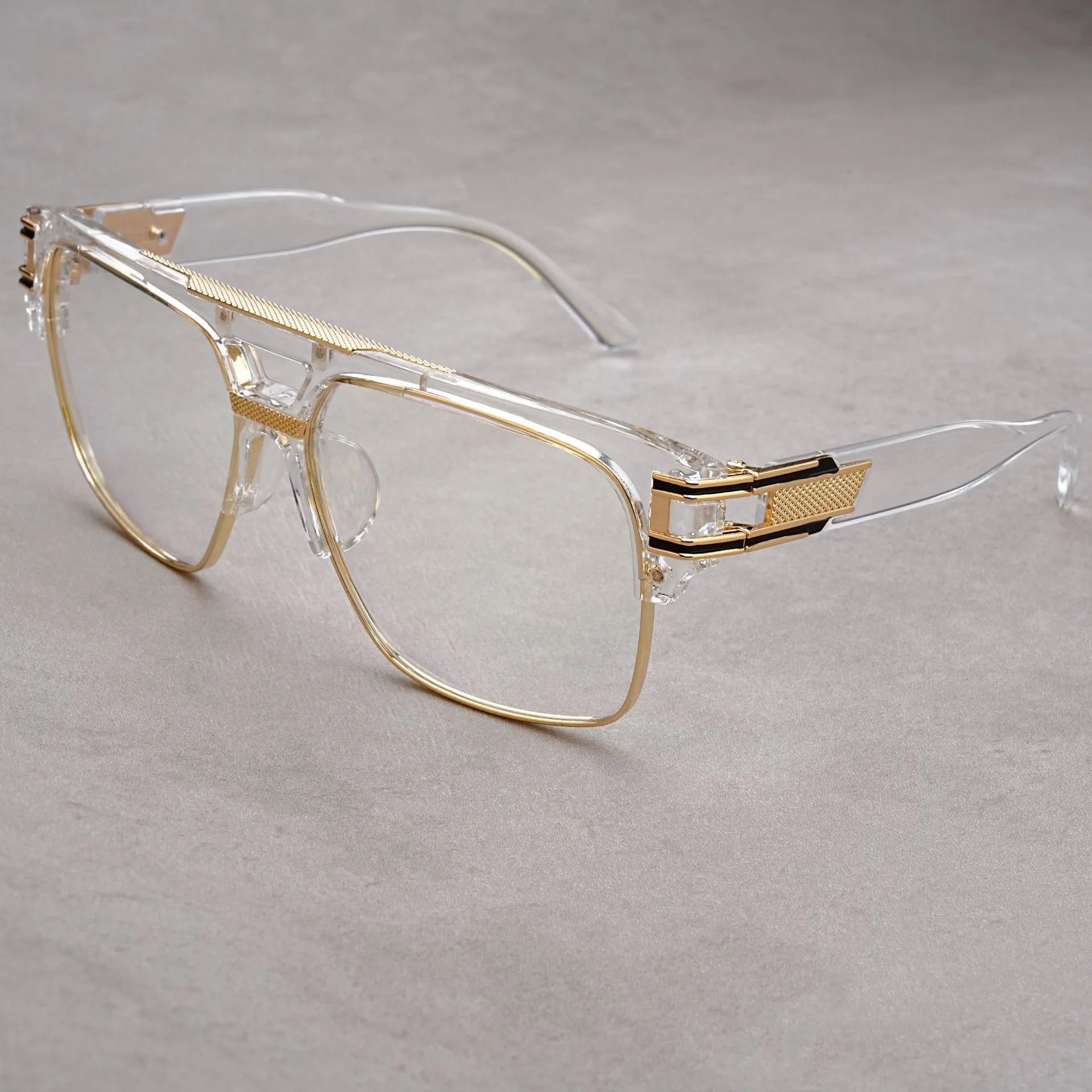 European & American Fashion Sunglasses – Transparent Retro Square Frame for Men & Women | Sunshade Mirror Eyewear
