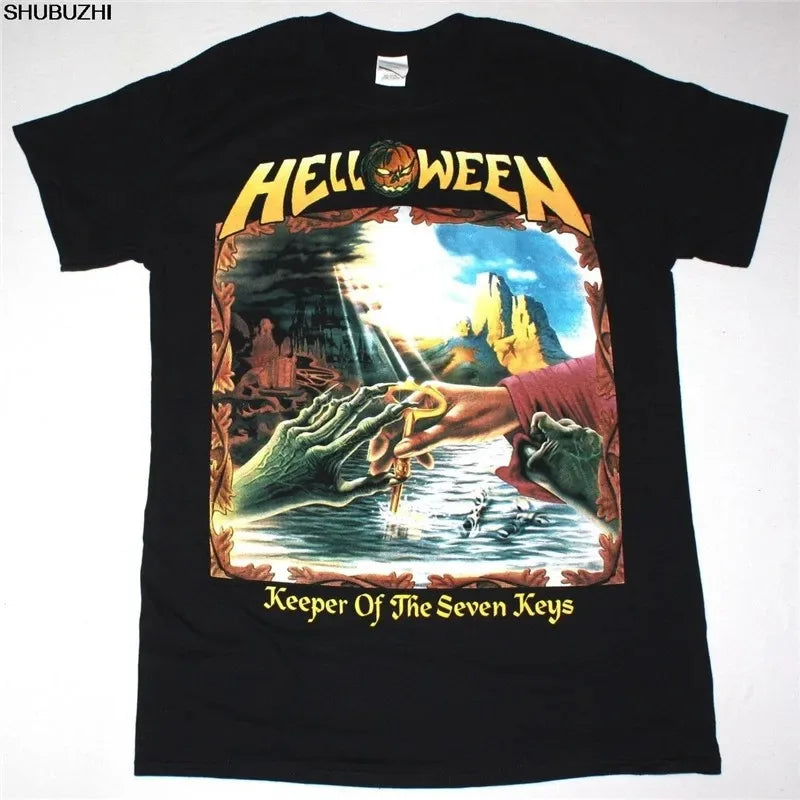 Heavy Metal Helloween T-Shirt | Women’s Black Cotton Band Tee Summer Casual