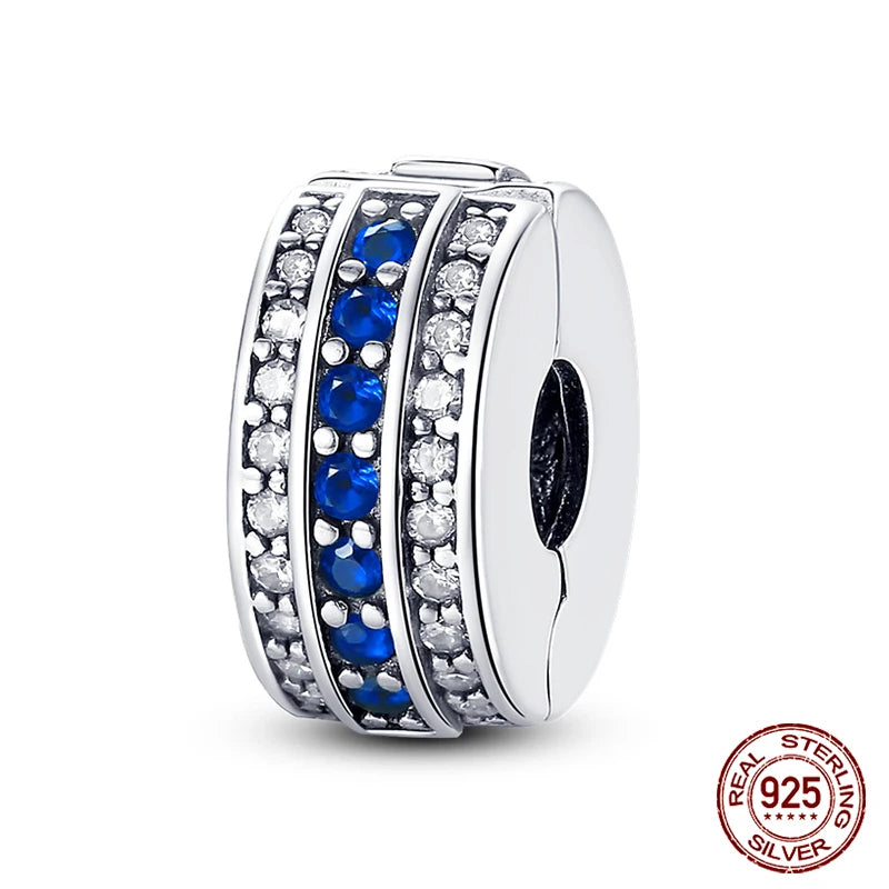 925 Sterling Silver Luminous Butterfly Star Moon Charm Bead | Round Clasp Bead for 3mm DIY Bracelet Jewelry Gift