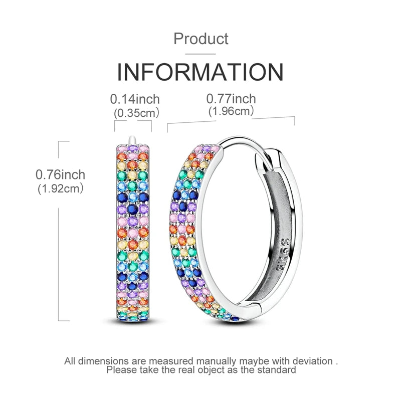 2025 925 Sterling Silver Hoop Earrings for Women | Drop Stud Fine Jewelry Engagement & Anniversary Gift