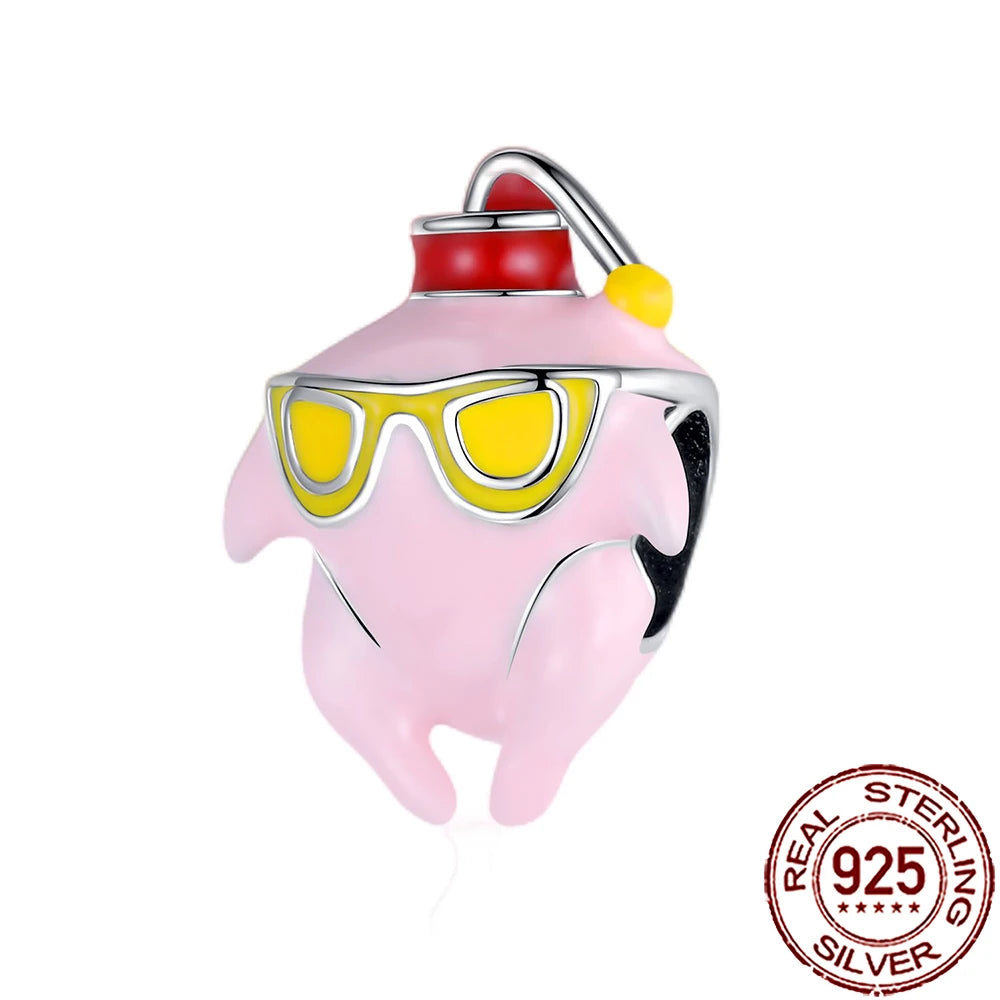 2025 New 925 Sterling Silver Coffee, Cake, Fruit & Burger Charms | Fit Pandora Bracelet & Necklace DIY Jewelry