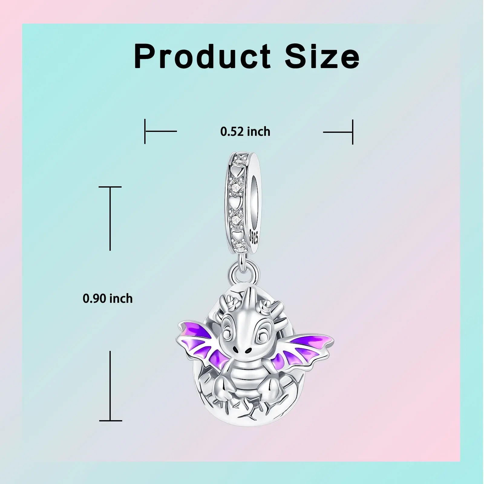 925 Sterling Silver Easter Egg Pendant Charm – DIY Bracelet Jewelry for Women