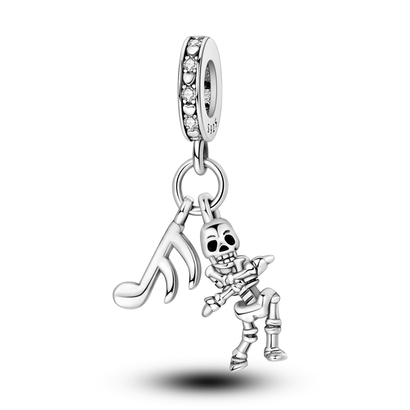 925 Sterling Silver Star, Moon & Heart Safety Chain | CZ Beads Angel Wing Charm for Original Bracelet DIY Jewelry