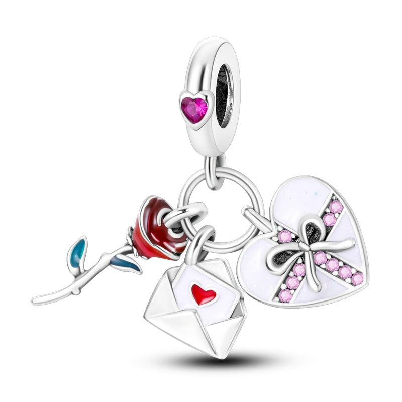 100% 925 Sterling Silver Dinosaur Frog Butterfly Charms Beads | Fit 4mm Bracelets DIY Anniversary Jewelry