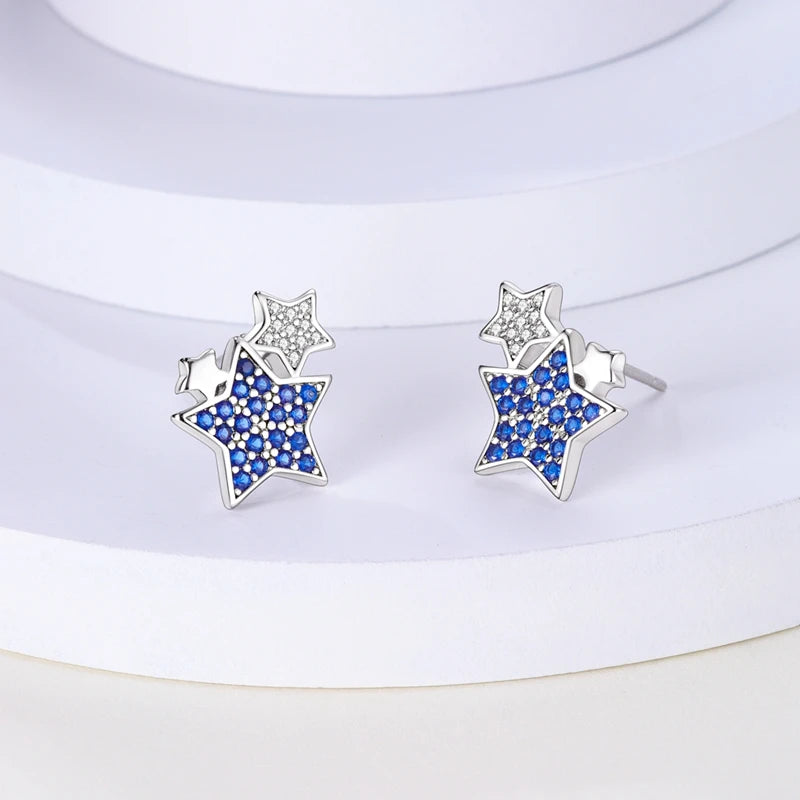 Luxury 925 Sterling Silver Ocean Mermaid Earrings | Pave CZ Fine Jewelry for Women