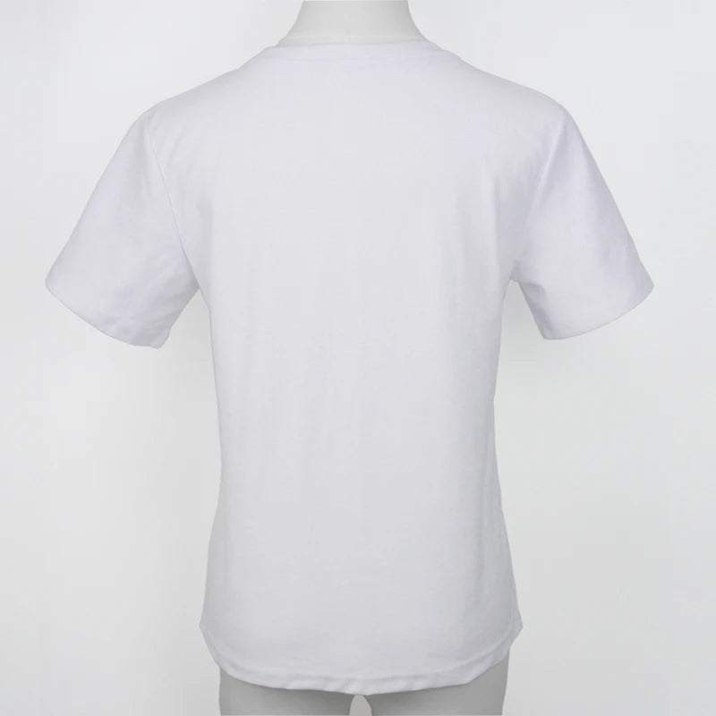 Women’s Y2K Cotton Heavyweight T-Shirt – Casual Short Sleeve O-Neck Tee Black & White