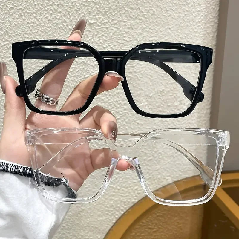 1Pc/2Pcs/3Pcs/4Pcs Elegant Geometric Glasses – Simple & Stylish Transparent Lenses | Daily Office & Reading Eyewear