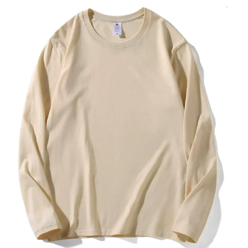 Autumn Korean-Style Long Sleeve T-Shirt for Women | Versatile Streetwear Casual Solid Color Top