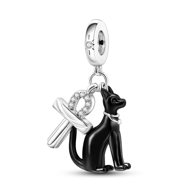 925 Sterling Silver Halloween Skull Bat Pumpkin Charm | Fit Original Bracelet & Necklace DIY Jewelry