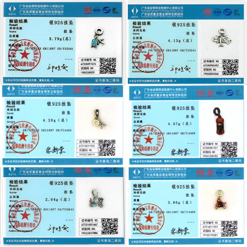 Original 925 Sterling Silver Paris Tower & Travel Charms – DIY Bracelet & Pendant Jewelry