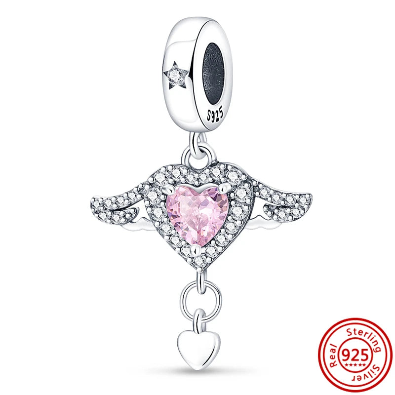 925 Sterling Silver Heart-Shaped Series Sweet Beads | Fit Original DIY Bracelet Women’s Jewelry Accessories Gift