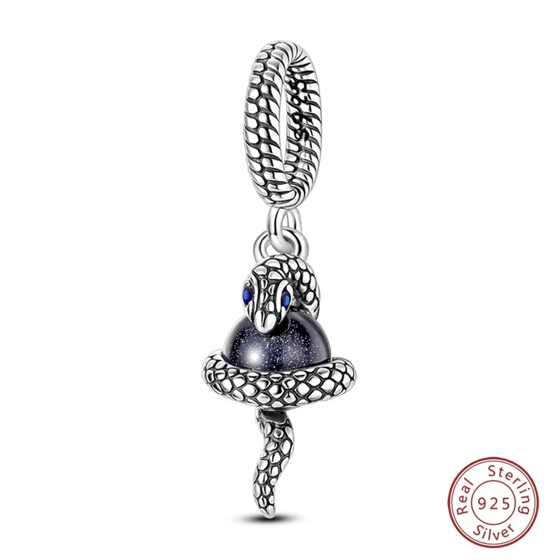 925 Sterling Silver Animal & Love Charms | Cat, Elephant, Bear, Swan & Easter Egg Beads Fit Original 3mm Bracelets DIY Jewelry