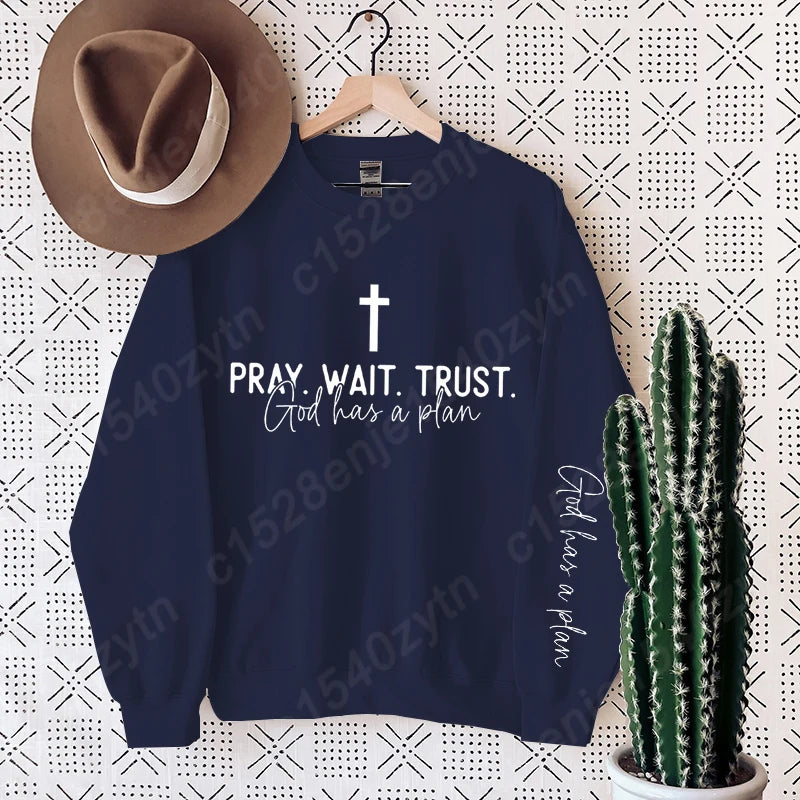 Women’s Uplifting Christian Quote Crewneck Sweatshirt | Oversized Long Sleeve Inspirational Pullover