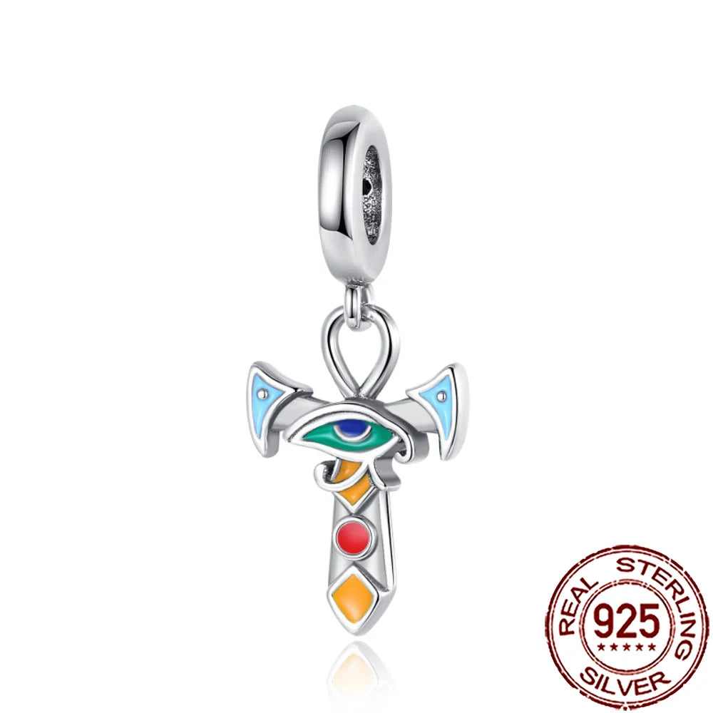 2025 New 925 Sterling Silver All-Seeing Eye Hamsa Hand Charm | Fits Pandora Bracelet & Women’s DIY Jewelry