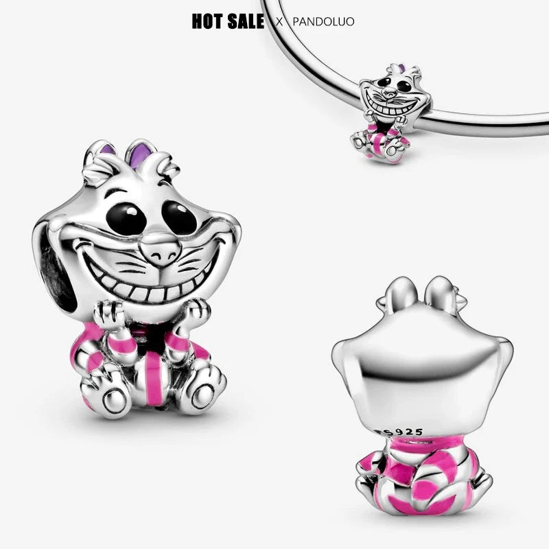 Hot Sale New Disney Cartoon Animal 925 Sterling Silver Lilo & Stitch Charm Bead Bracelet