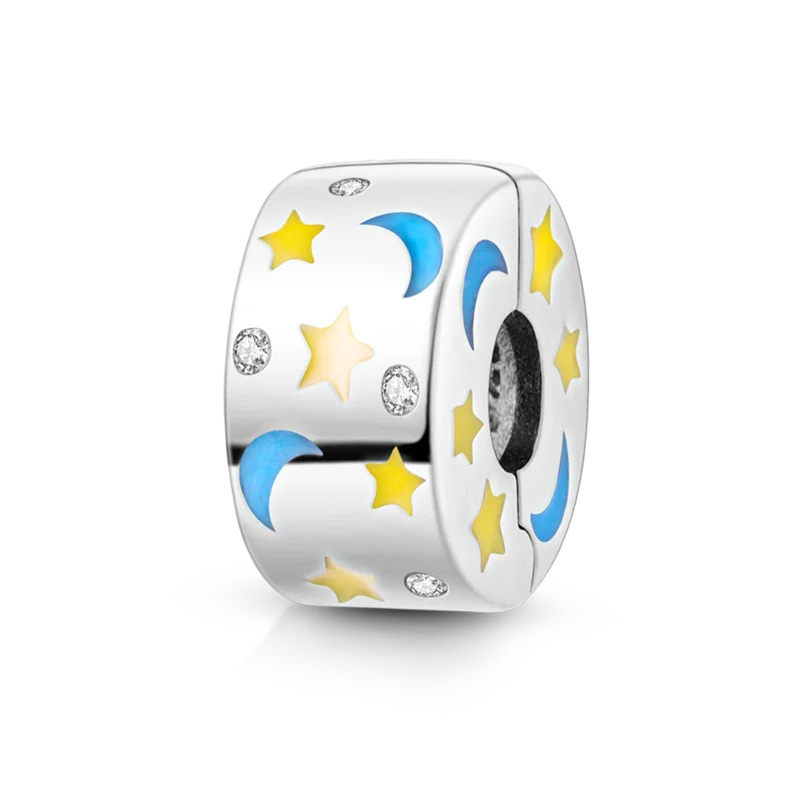 925 Sterling Silver Silicone Spacer Beads & Safety Chain | Clasp Charms Fit Original Pandora 3mm Bracelet – Women’s Jewelry