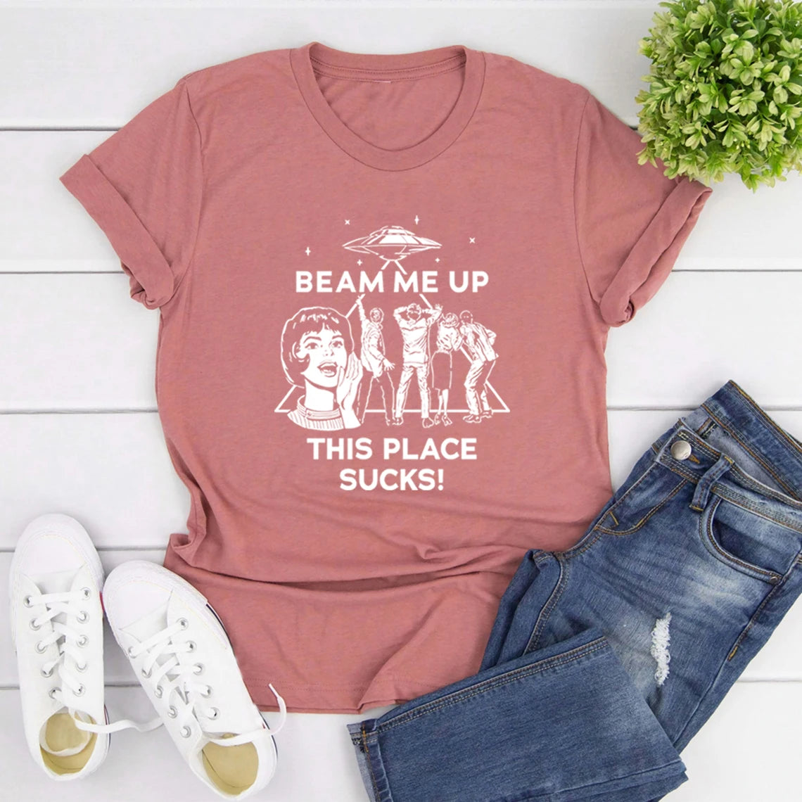 Beam Me Up T-Shirt 🚀 Funny Movie Quote Tee Unisex Short Sleeve ✨