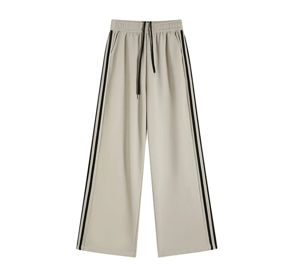 Women’s Stripe Chic Straight Pants | High Waist Color-Blocked Sweatpants | Autumn Spring Casual Streetwear