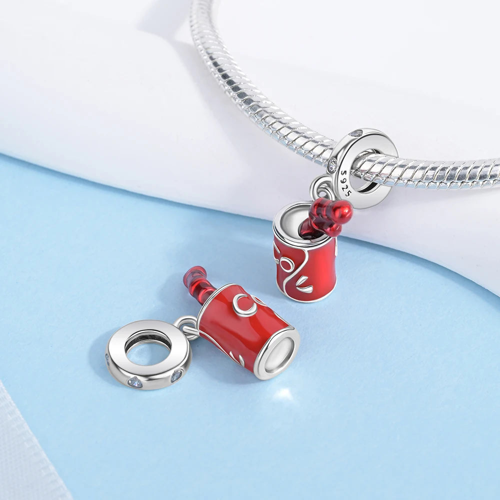 2025 New 925 Sterling Silver Coffee, Cake, Fruit & Burger Charms | Fit Pandora Bracelet & Necklace DIY Jewelry