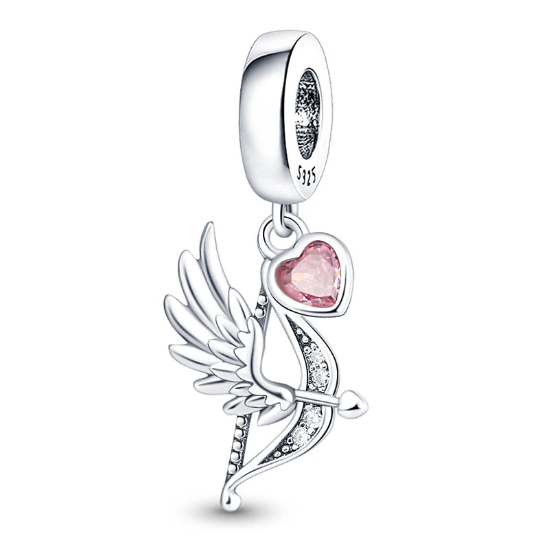 925 Silver Disney Christmas Charm Trio | Mickey Wreath Minnie Ice Skating Bead Pendant Fits Pandora Bracelet