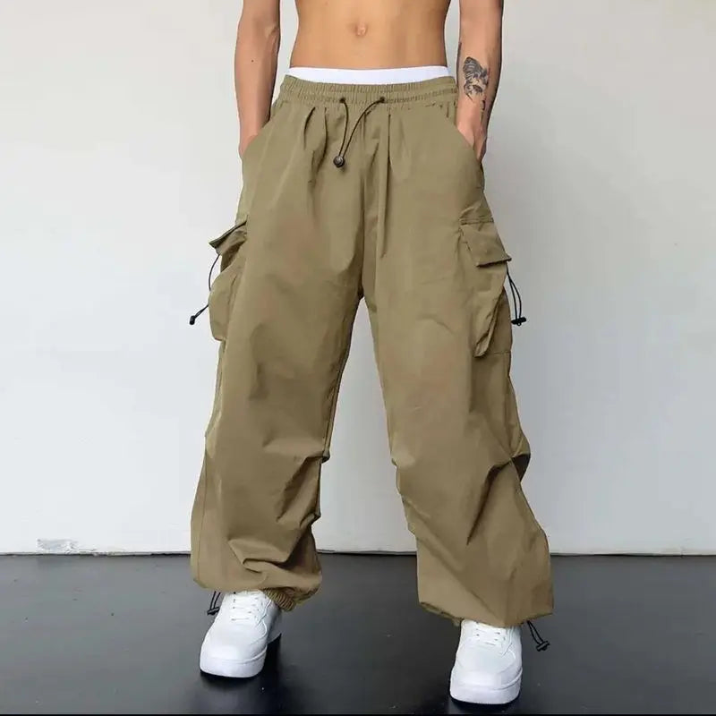 American Retro Workwear Casual Pants – Women’s Summer Straight Loose Wide Leg Trousers