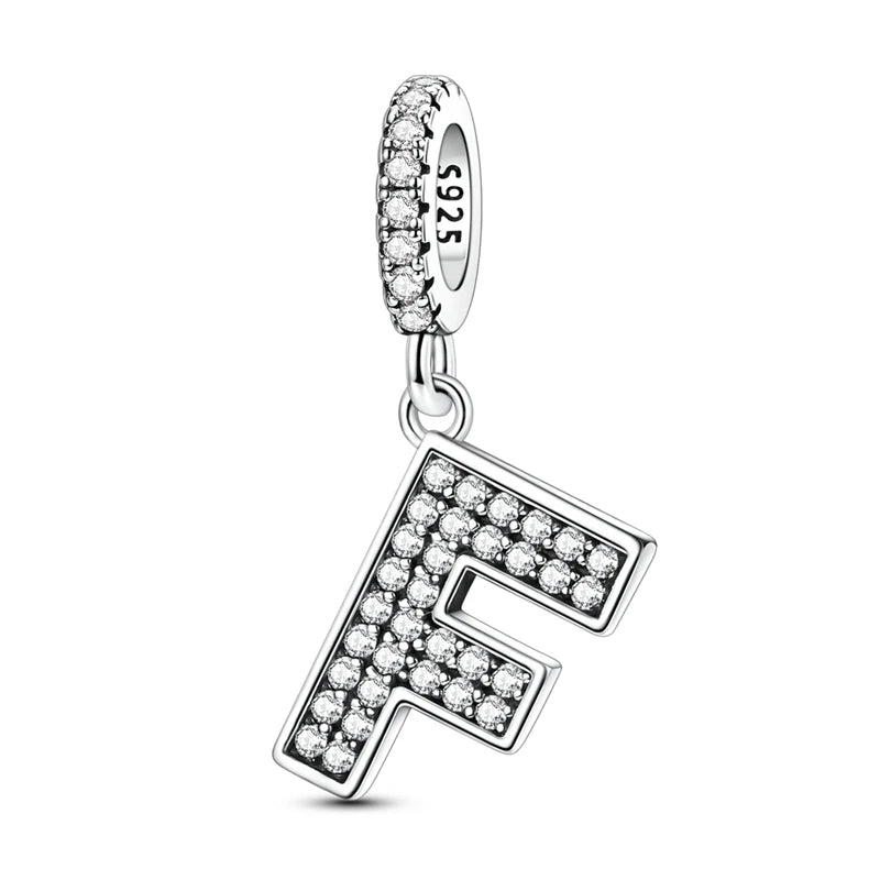 New 26 A–Z Letter Charms Beads 925 Sterling Silver | Alphabet Pendant Fit Original Bracelet Women Jewelry Gift