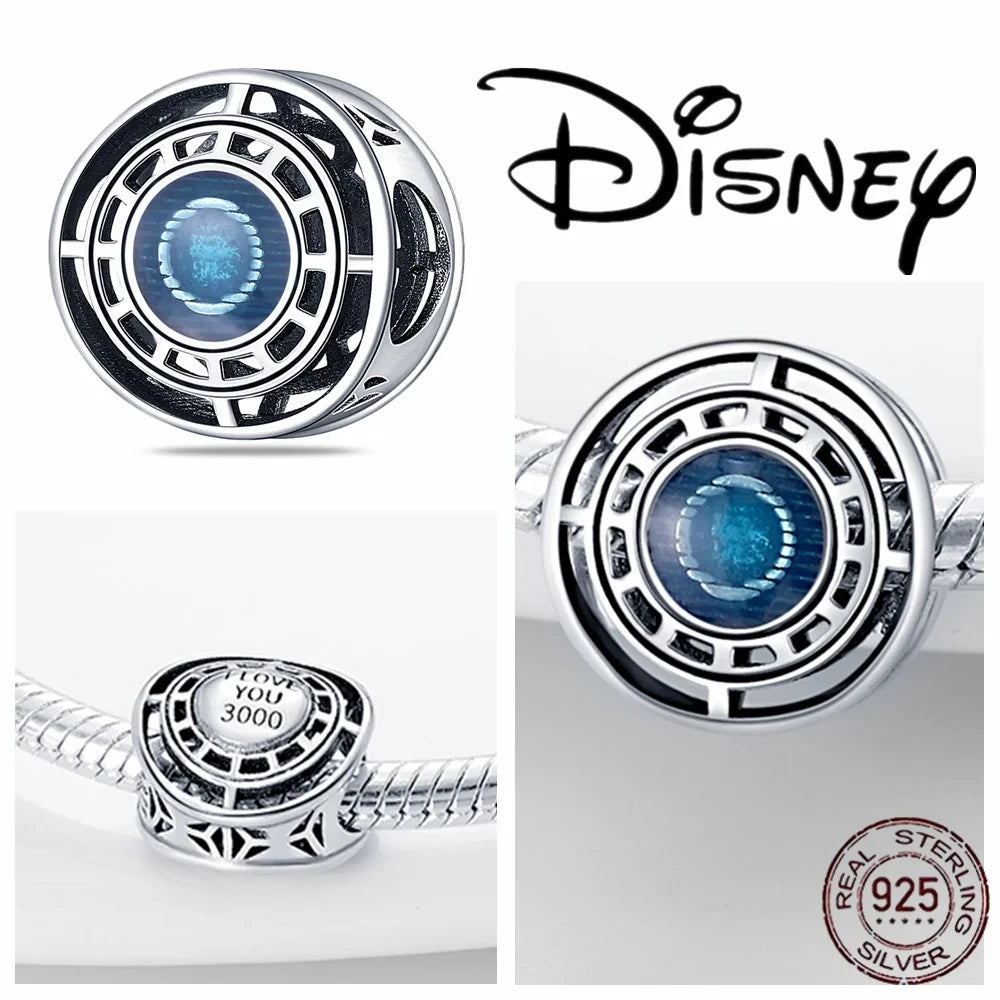 HEROCROSS Disney 925 Sterling Silver Charms | Mickey Mouse, Winnie the Pooh & Stitch Beads Fit Pandora Bracelet